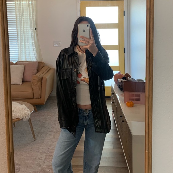 Zara Faux Leather Jacket - Picture 5 of 6